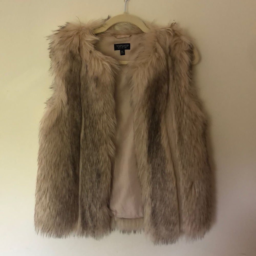 Topshop Faux Fur Vest
